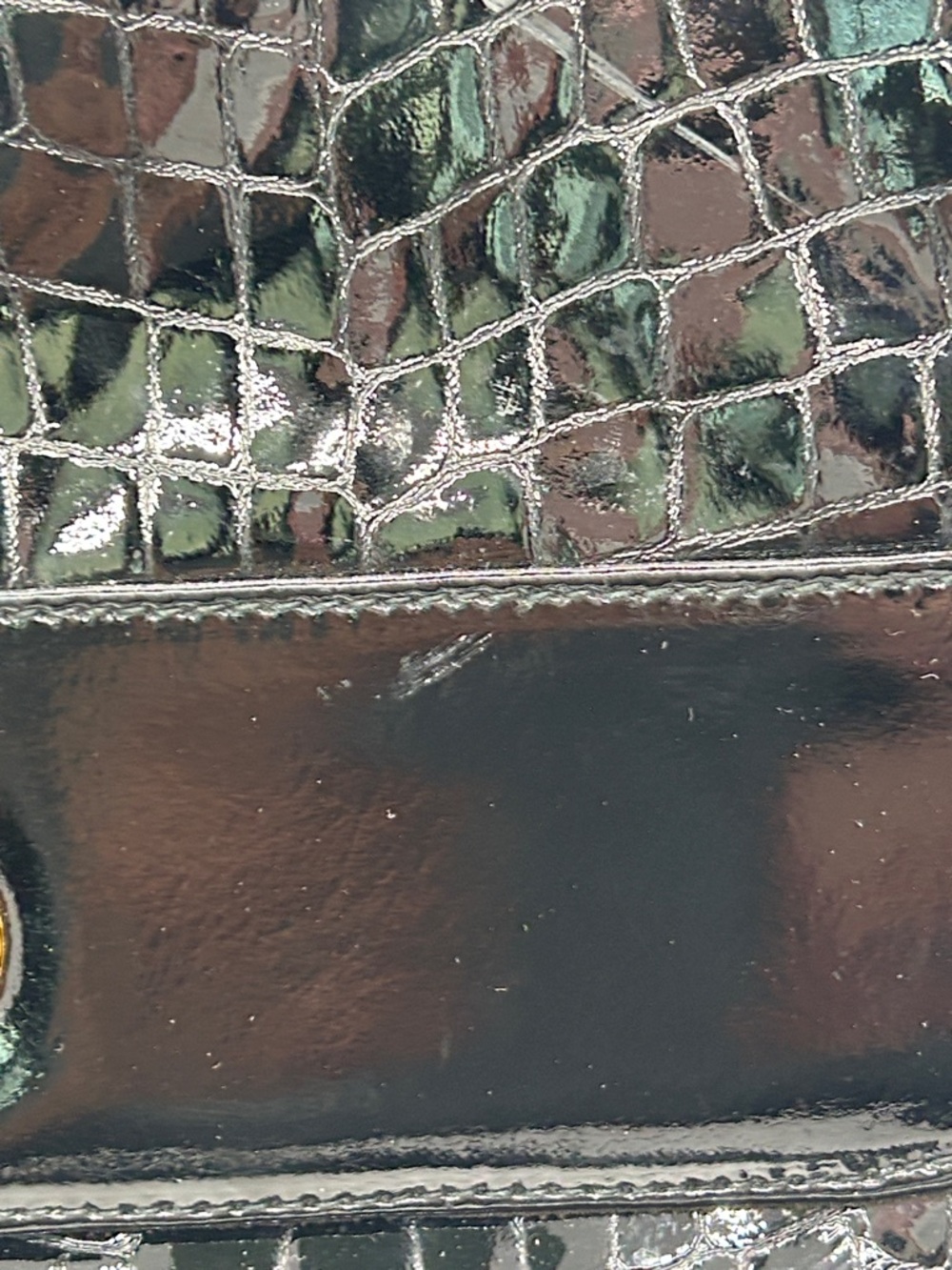 Paloma Picasso Vintage Black Snakeskin Print Leather Crossbody Bag Purse 🌺🌺 - Picture 11 of 14